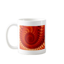Burnt Orange Fractal Coffee Mug