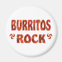BURRITOS ROCK FRIDGE MAGNETS