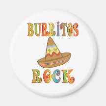 Burritos Rock Magnet