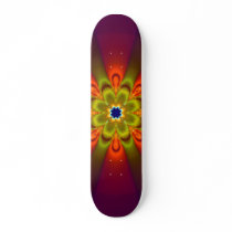 "Burst Forth" Fractal Art Custom Skateboard