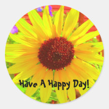 Burst of Sunshine Round Sticker