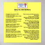 Bury me with Soldiers - Honour Our Veterans Posters