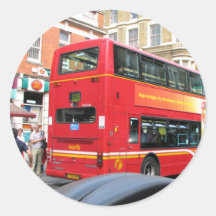 Bus Back Round Sticker