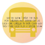 Bus Driver - Day By Day Poem Sticker