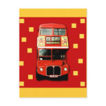 Bus Red Yellow postcards