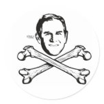 Bush Head and Crossbones Sticker