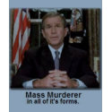 bush - mass murderer t-shirts
