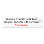 Bush or terrorists bumper stickers