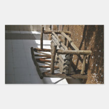 Bush timber bench rectangular stickers