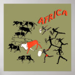 Bushmen cave painting artwork tees and gifts posters