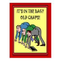 Business buddies, It's in the bag, old chaps Postcard
