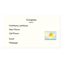 Business Card / Alaska Map Over US Map
