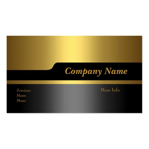 Business Card Company Elegant Black Gold