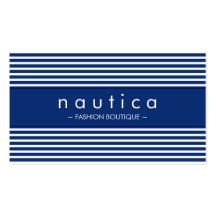 BUSINESS CARD :: nautical striped 4