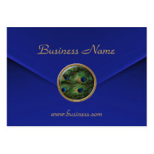 Business Card Peacock Eye Jewel Rich Blue Velvet