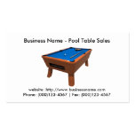 Business Card: Pool Table Sales
