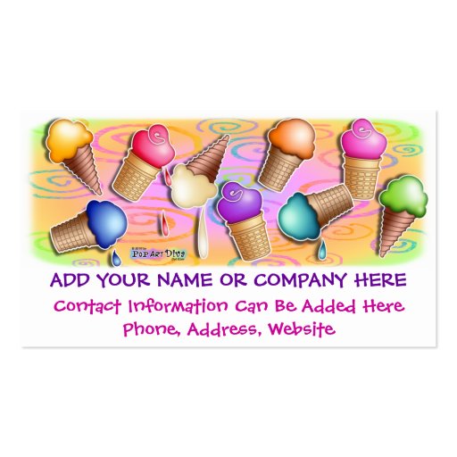 Business Card - Pop Art Ice Cream Cones