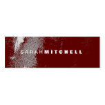 Business Card - Red & White Grunge Monogram