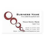 Business Card :: Slanted Modern Red Circles