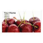 business card template cherries
