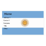 Business Card with Flag of Argentina