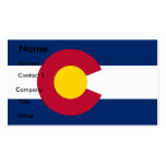 Business Card with Flag of Colorado, U.S.A.