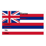 Business Card with Flag of Hawaii U.S.A.