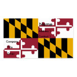 Business Card with Flag of Maryland U.S.A.
