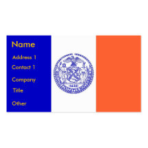 Business Card with Flag of New York U.S.A.
