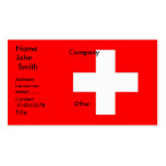 Business Card with Flag of Switzerland