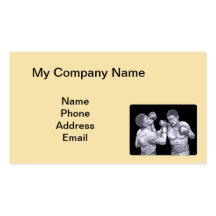 Business Card with Two Boxers Logo