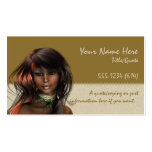 Business Cards :: Beautiful Dark Skinned Woman business cards