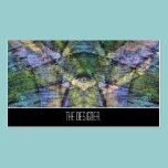 Business Cards Blue Green Abstract Chalk Template business cards