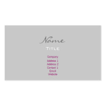 Business Cards- Trendy Fashion Grey/Black