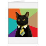 Business Cat Advice Animal Meme Greeting Card