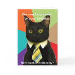Business Cat birthday card