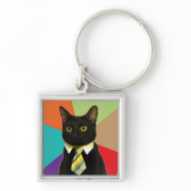 Business Cat keychain