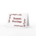 Business christmas "season's greetings" thank you cards