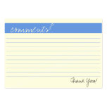 Business Comment Card business cards