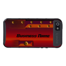 Business Company Name Red Gold Metal Studs iPhone 5 Case