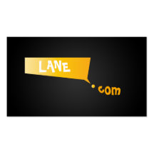 Business Dot Com Orange Business Card Template