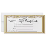 Business Gift Certificates Rack Card Postcard