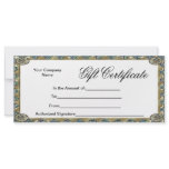 Business Gift Certificates Rack Card Postcard