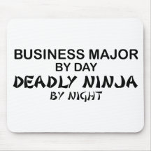 Business Major Deadly Ninja by Night Mouse Mat
