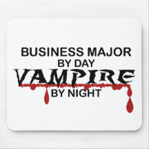 Business Major Vampire by Night Mousemat