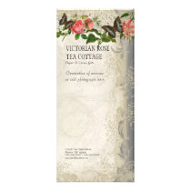 Business Rate Card - Baroque Style Vintage Rose