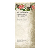 Business Rate Card - Baroque Style Vintage Rose