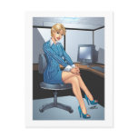 Business Woman, Career Girl Sexy Pinup by Al Rio postcards