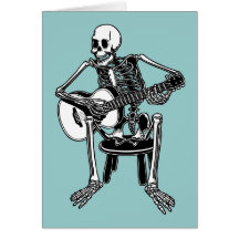 Busker Bones Greeting Card