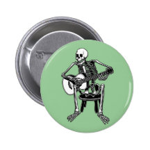 Busker Bones Pinback Button